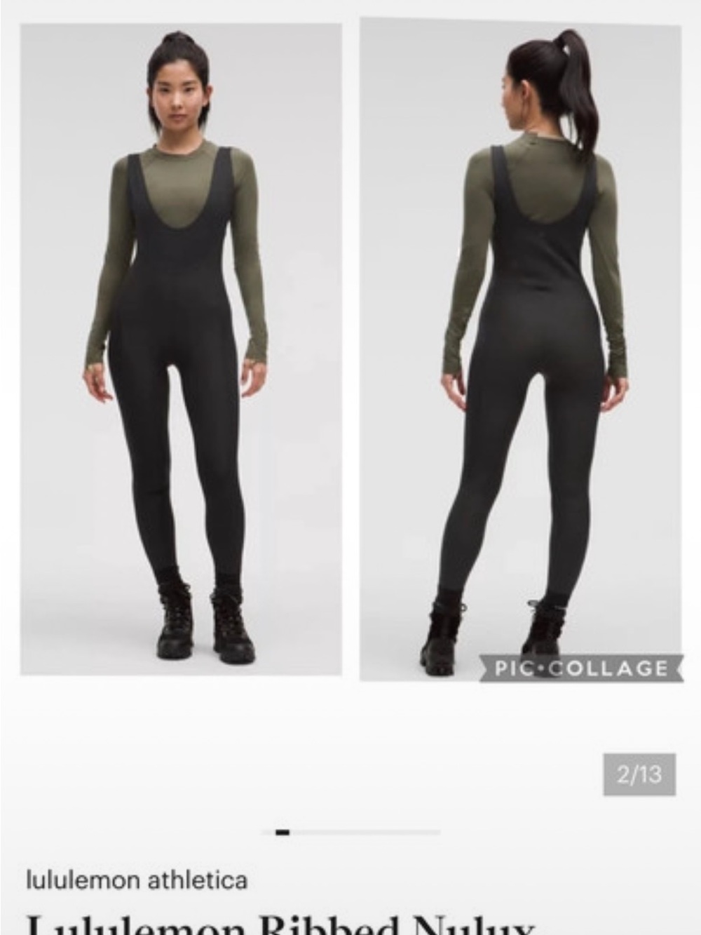 Lululemon Medium Ribbed NuLUX skiing bodysuit